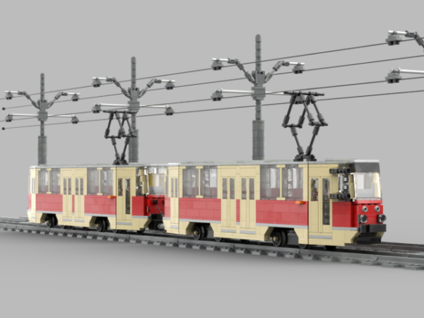 Konstal 105Na MPK Częstochowa – model z klocków (skala 1:35)