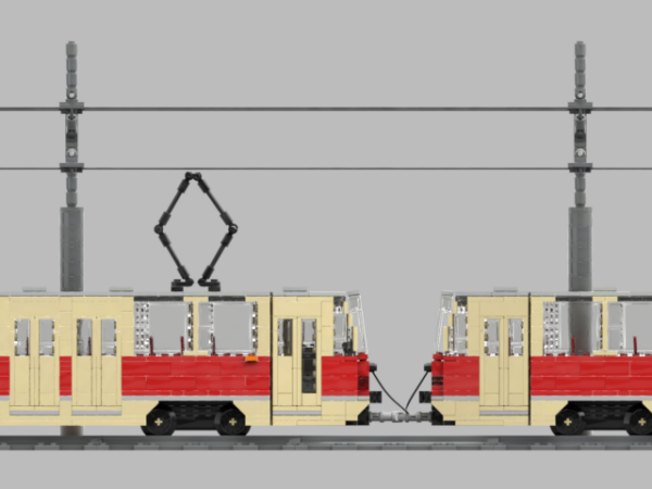 Konstal 105Na MPK Częstochowa – model z klocków (skala 1:35)