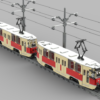 Konstal 105Na MPK Częstochowa – model z klocków (skala 1:35)