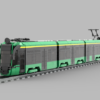 Moderus Gamma LF 04 AC BD MPK Poznań – model tramwaju z klocków kompatybilnych (88 cm, napęd)