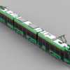 Moderus Gamma LF 04 AC BD MPK Poznań – model tramwaju z klocków kompatybilnych (88 cm, napęd)
