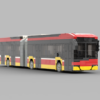 Elektryczny autobus przegubowy z Bielska-Białej – model z klocków (1:40)