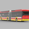 Elektryczny autobus przegubowy z Bielska-Białej – model z klocków (1:40)
